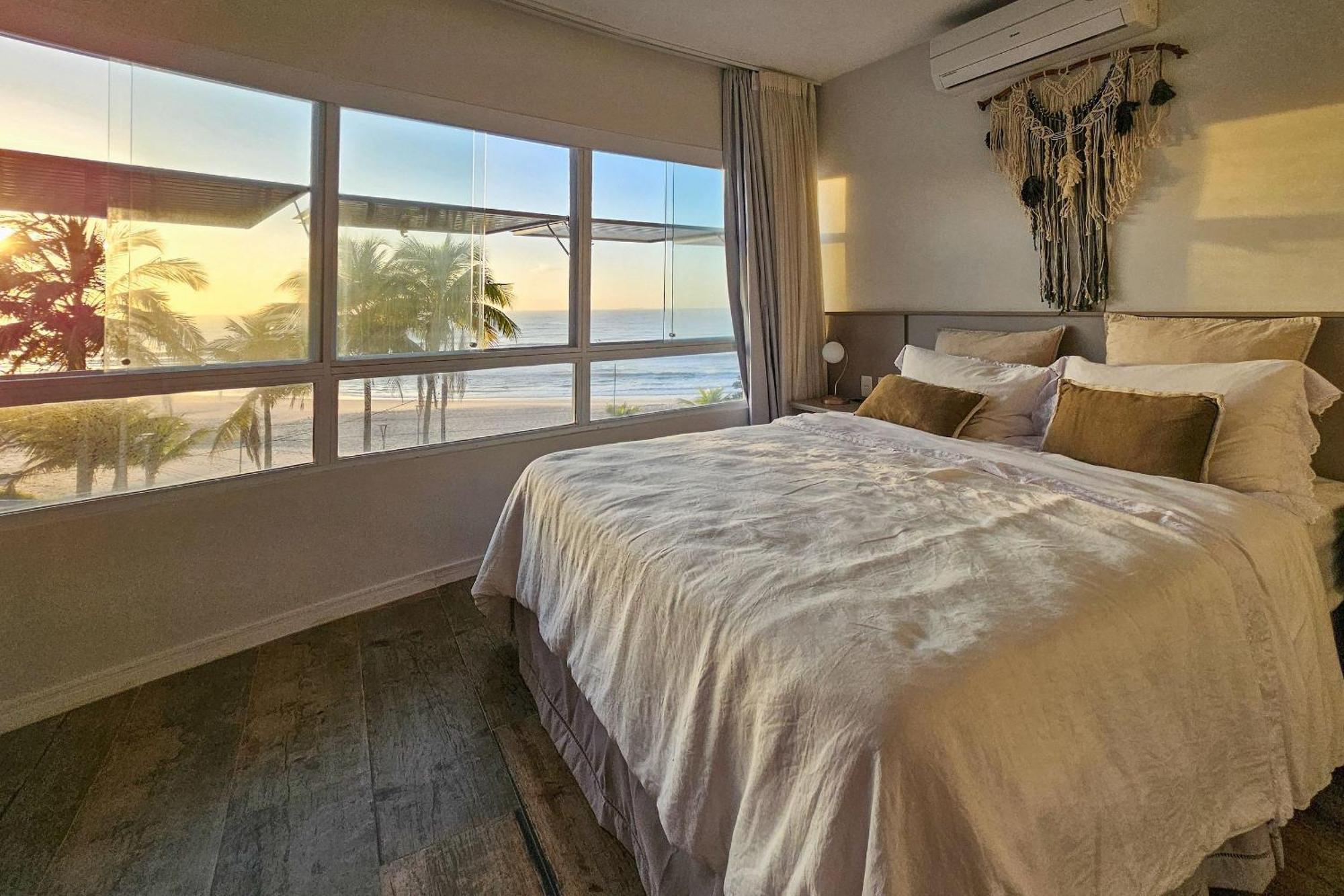 25C - Pe Na Areia Da Praia Do Tombo + Roupas De Cama + Vivo Fibra 瓜鲁雅 外观 照片